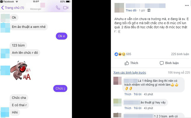 Được bạn gái biểu diễn ảo thuật cho xem, chàng trai chưa kịp ngạc nhiên đã tái xanh mặt vì lên chức bố