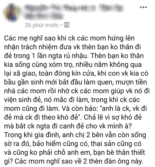 Dọa mách bố mẹ khi chồng hăm hở đưa vợ người khác đi đẻ, vợ trẻ bị hăm dọa ngược khiến cư dân mạng phẫn nộ