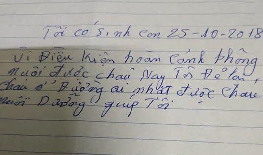 Hà Nam: Bé gái hơn 2 tháng tuổi bị bỏ rơi bên vệ đường lúc chập tối cùng lời nhắn của mẹ