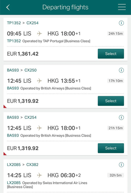 Hành khách Cathay Pacific tiếp tục mua được vé hạng nhất giá phổ thông