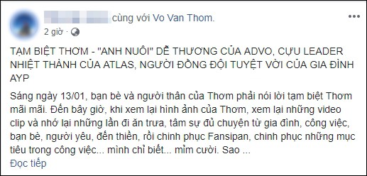 Cộng đồng mạng kêu gọi quyên góp, giúp đỡ gia đình VĐV đột quỵ tử vong trên đường đua HCMC Marathon 2019 Cộng đồng mạng kêu gọi quyên góp, giúp đỡ gia đình VĐV đột quỵ tử vong trên đường đua HCMC Marathon 2019