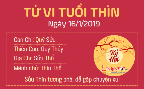 Tử vi thứ 4 ngày 16/1/2019 của 12 con giáp: Tị tiền tình đầy tay, Thìn bị kẻ thứ 3 phá hoại Tử vi thứ 4 ngày 16/1/2019 của 12 con giáp: Tị tiền tình đầy tay, Thìn bị kẻ thứ 3 phá hoại