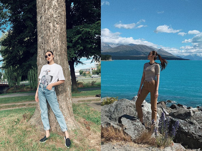 Phong cách thời trang du lịch giản dị của ‘ngọc nữ’ Hà Tăng