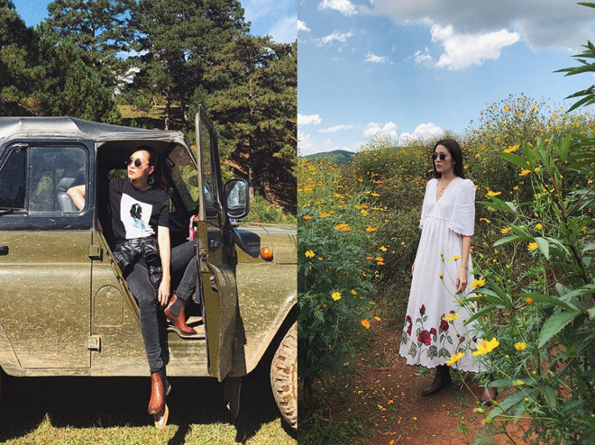 Phong cách thời trang du lịch giản dị của ‘ngọc nữ’ Hà Tăng