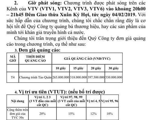 Tiết lộ mức giá quảng cáo khủng chương trình Táo quân 2019