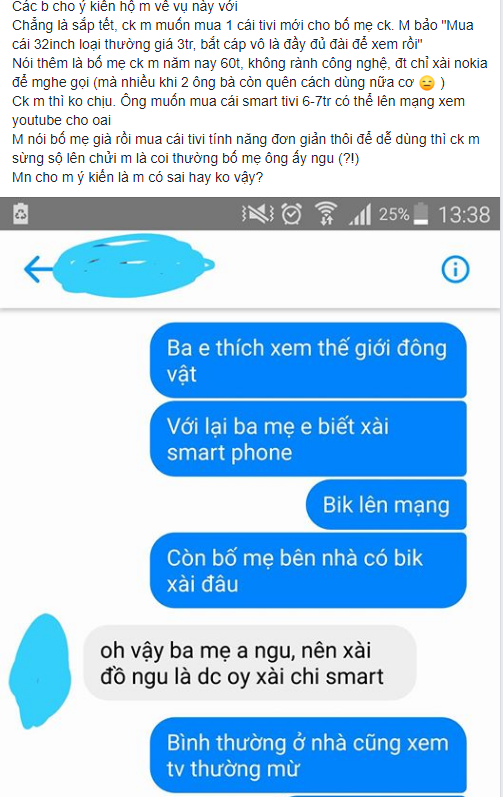 Ấm ức tố cáo chồng không khéo khi mua quà cho bên nội, vợ trẻ bị cộng đồng mạng ném đá thậm tệ vì...