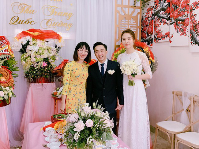 Đàm Thu Trang lộ vòng 2 nhô cao trong lễ ăn hỏi bí mật đến phút chót với Cường Đô La