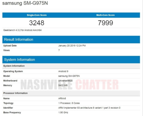 Galaxy S10 lộ điểm hiệu năng thấp hơn iPhone XS