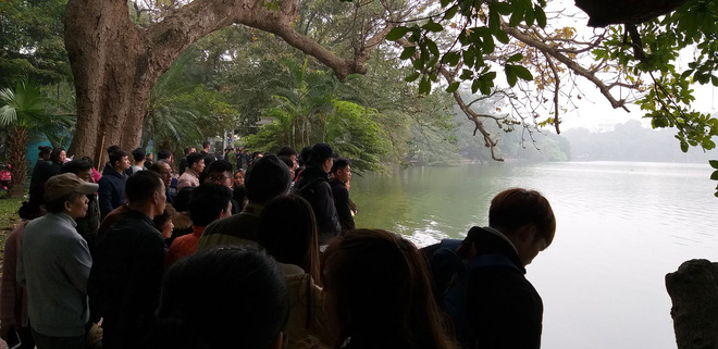 Thanh niên cao to, đẹp trai bất ngờ nhảy xuống hồ Hoàn Kiếm giữa trời rét