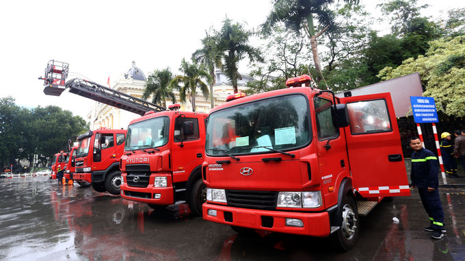 Dàn xe chữa cháy 22 triệu USD của Bộ Công an