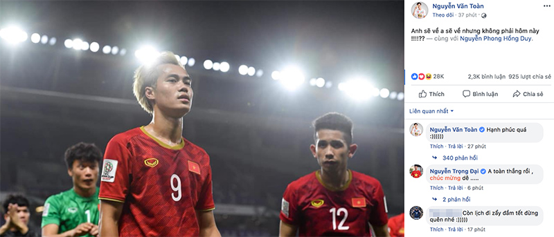 Không hổ danh thánh tạo trend, câu nói Anh sẽ về nhưng không phải hôm nay của các cầu thủ tuyển Việt Nam lại gây bão cộng đồng mạng