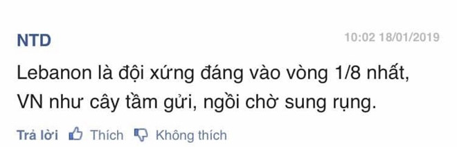 Dân mạng bắt lỗi bình luận tiêu cực trước trận Việt Nam - Jordan
