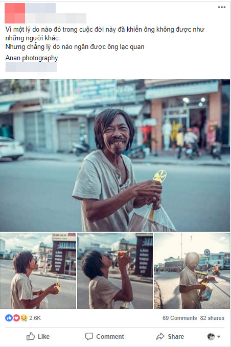 Nụ cười vô lo của người đàn ông lang thang khiến nhiều người cảm thấy bình yên: Dù giàu hay nghèo hãy luôn hạnh phúc với hiện tại