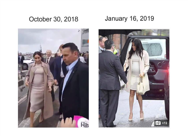 Cư dân mạng tiếp tục tìm ra điểm phi lý về chiếc bụng bầu của Meghan khiến ai cũng ngỡ ngàng