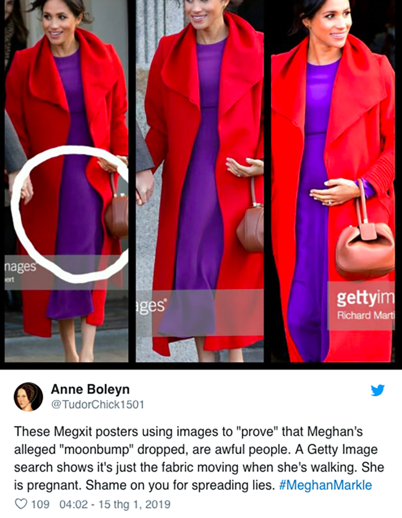 Rộ tin đồn công nương Meghan mang thai giả gây hoang mang truyền thông phương Tây