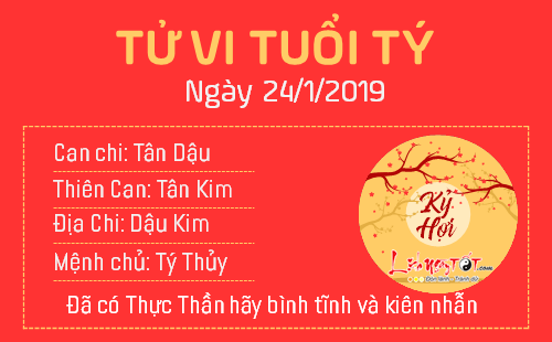 Tử vi thứ 5 ngày 24/1/2019 của 12 con giáp: Mão gặp may mắn về tiền bạc, Dậu bị đồng nghiệp khó dễ