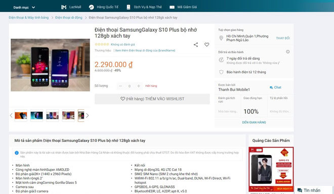 Chưa ra mắt, Galaxy S10+ đã được rao bán tại Việt Nam