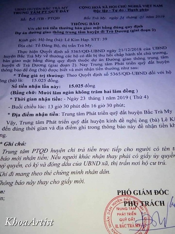 Vụ thưởng… 15.000 đồng ở Quảng Nam: Người được thưởng chưa nhận