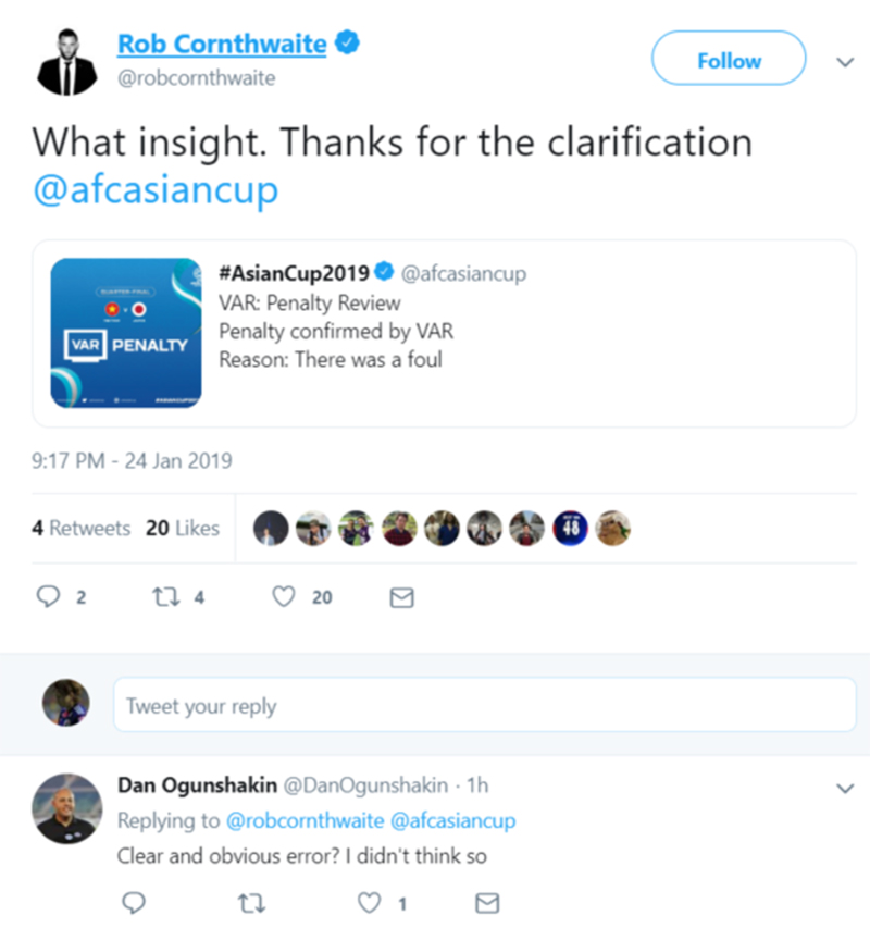 Nhiều người phản đối tình huống VAR dẫn đến bàn thua của Việt Nam