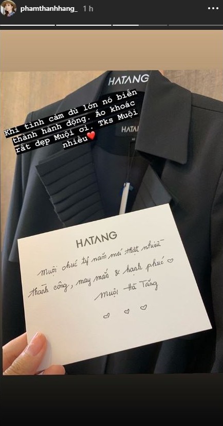 Thanh Hằng khoe quà năm mới được Tăng Thanh Hà tặng, tiết lộ luôn cách xưng hô đặc biệt của 2 mỹ nhân