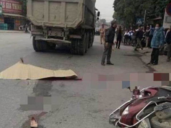 Người phụ nữ mang thai đôi bị xe tải cán tử vong