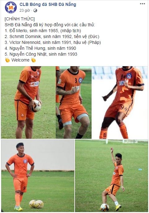 SHB Đà Nẵng và ‘siêu tiền đạo’ Đỗ Merlo chính thức tái hợp