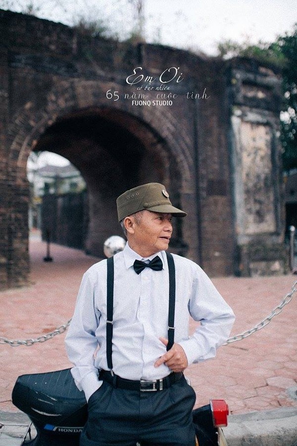 Phát sốt bộ ảnh kỉ niệm 65 năm ngày cưới của cặp vợ chồng già: Ông ngày nào cũng hỏi bà có còn yêu anh không?