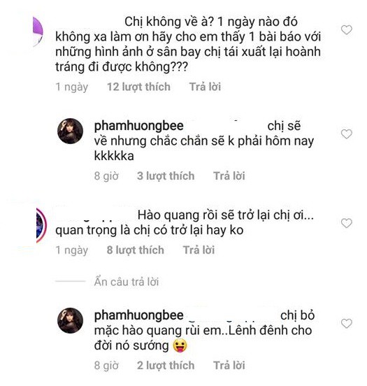 Phạm Hương bất ngờ phát ngôn sau nửa năm không nói một lời: Chị sẽ về nhưng không phải hôm nay Phạm Hương bất ngờ phát ngôn sau nửa năm không nói một lời: Chị sẽ về nhưng không phải hôm nay