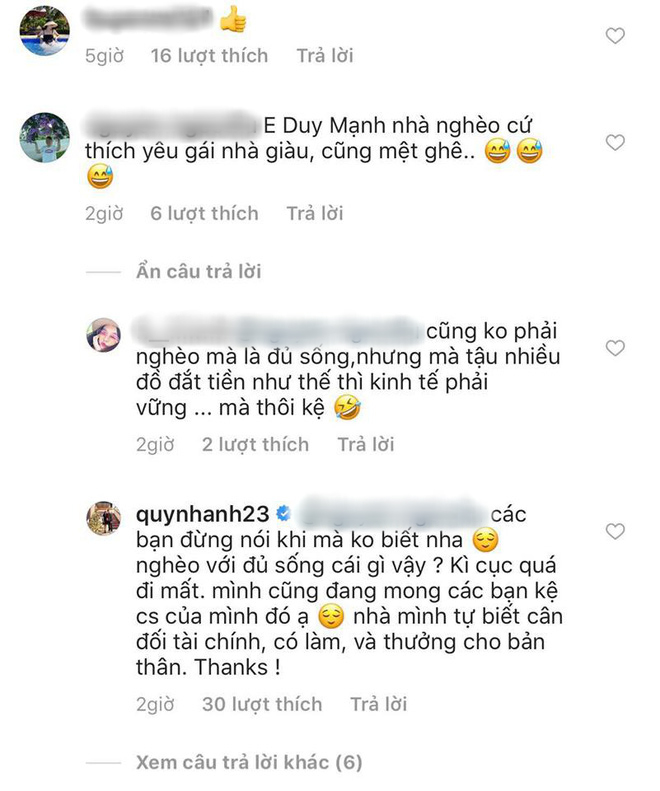 Dân mạng nhận xét: Duy Mạnh nhà nghèo cứ thích yêu gái nhà giàu khi suốt ngày tặng quà đắt tiền, Quỳnh Anh nói gì?