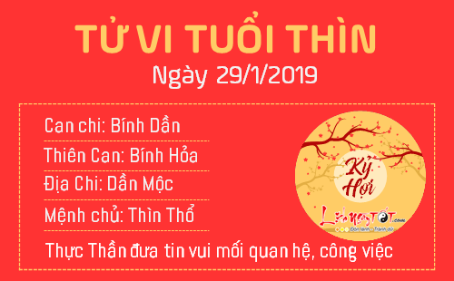 Tử vi Thứ 3 ngày 29/1/2019 của 12 con giáp: Thân công danh rộng mở, Ngọ bị Kiếp Tài ngáng trở Tử vi Thứ 3 ngày 29/1/2019 của 12 con giáp: Thân công danh rộng mở, Ngọ bị Kiếp Tài ngáng trở