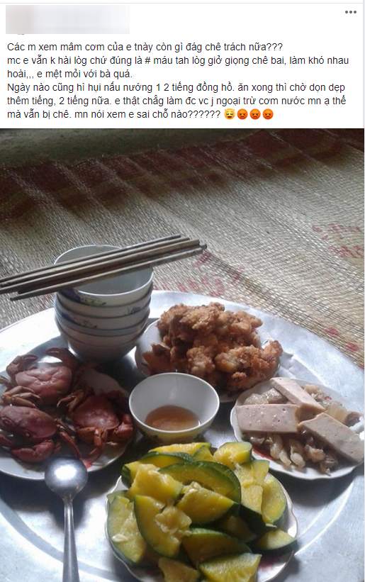 Hì hục nấu cơm mà bị mẹ chồng chê bai không rõ lý do, dâu trẻ ấm ức lên mạng than thở nhưng bất ngờ bị hội chị em chỉ trích