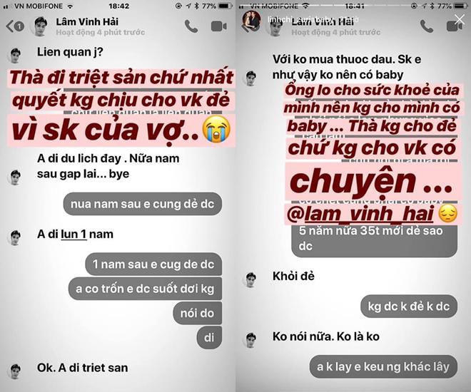 Lâm Vinh Hải thẳng thắn với Linh Chi: Không muốn sinh con, thậm chí quyết triệt sản