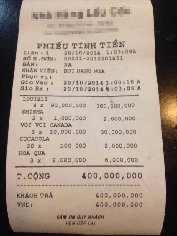 Một đêm chơi bar đốt 2 tỷ: Choáng độ chơi đại gia Hà Thành