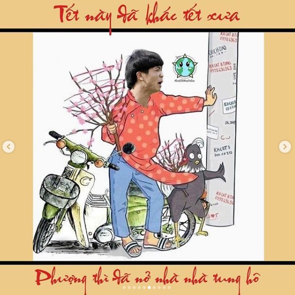 Ảnh chế sự khác nhau giữa Tết xưa và nay của tuyển thủ Việt Nam