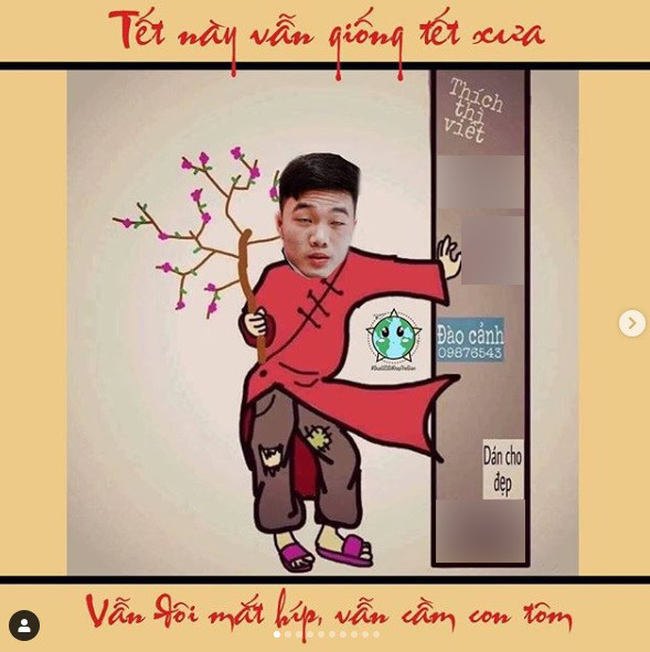 Ảnh chế sự khác nhau giữa Tết xưa và nay của tuyển thủ Việt Nam