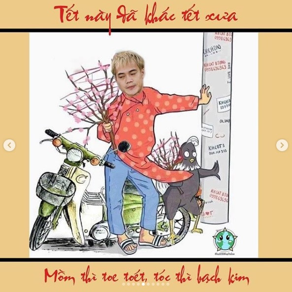 Ảnh chế sự khác nhau giữa Tết xưa và nay của tuyển thủ Việt Nam