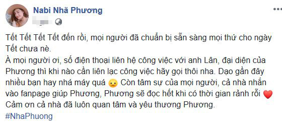 Nhã Phương lần đầu xuất hiện trên mạng xã hội sau tin đồn đã sinh con