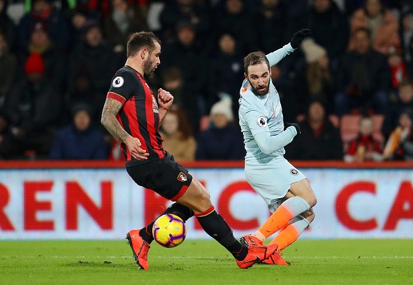 Clip: Higuain ra mắt thất bại, Chelsea nhận trận thua tan nát trên sân của Bournemouth