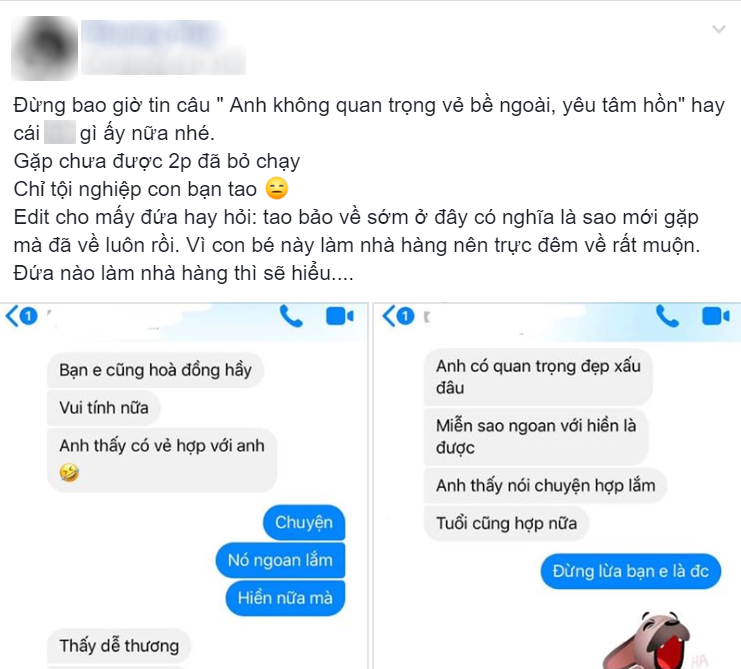 Luôn miệng nói không quan trọng ngoại hình, thanh niên bỏ về sau 2 phút hẹn gặp bạn gái được mai mối vì xấu hơn tưởng tượng