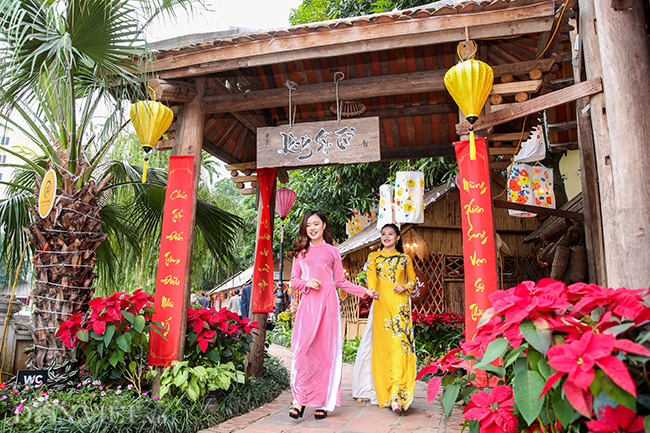 Ảnh: Tái hiện không gian Tết xưa tại Văn Miếu