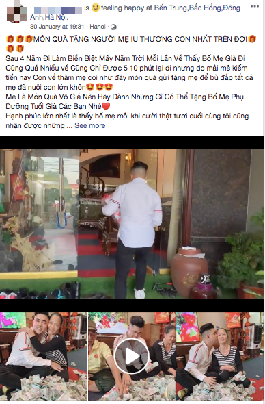 Soái ca tích cóp cả năm tặng bố mẹ heo đất chứa 500 triệu dịp Tết, mẹ ngã ngửa vì bất ngờ, bố không tin cho rằng đó là tiền giả