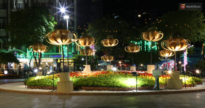 Đường hoa Nguyễn Huệ rực rỡ trong đêm khai mạc, hàng ngàn người chen nhau vào du xuân