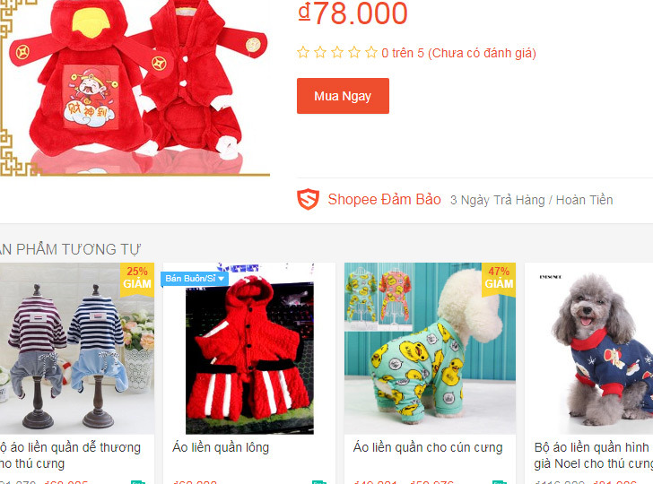 Bốn triệu đồng 1 bộ áo quần Tết cho chó mèo trưng diện