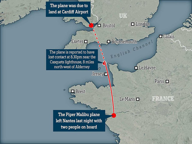 Tìm thấy máy bay chở Emiliano Sala