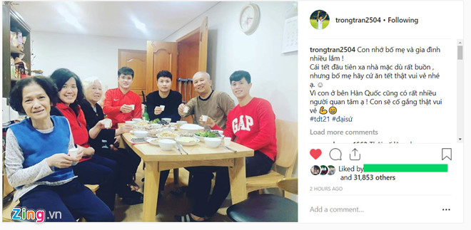 Đình Trọng đón Tết cùng gia đình Đại sứ Việt Nam tại Hàn Quốc