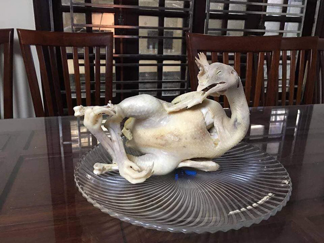 Mồng 1 Tết cười không ngậm được mồm với những chú gà dáng trên mâm cúng: Dáng đứng lả lơi, mặt biểu cảm hài hước