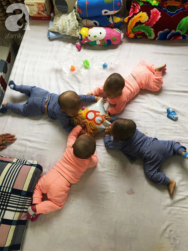 Mẹ trẻ đánh cược mạng sống sinh tứ thai đón mùa xuân đầu tiên bên các con: Tết của em dựa hết vào chồng