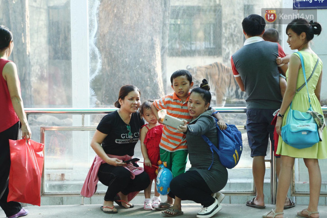 Ảnh: Người dân trải bạt, ngồi ăn uống đông nghẹt trong Thảo Cầm Viên dịp đầu năm mới