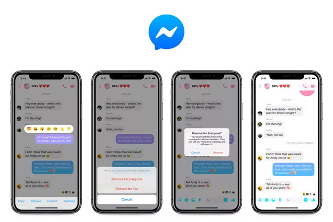 Facebook Messenger ra tính năng rút lại lời nói