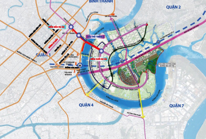 Cầu biểu tượng mới của TP HCM chậm tiến độ vì vướng mặt bằng